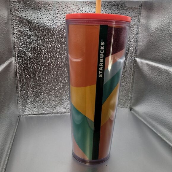 NWT! Starbucks 2020 Pride Rainbow Siren 24oz Venti Plastic Tumbler - Picture 4 of 4